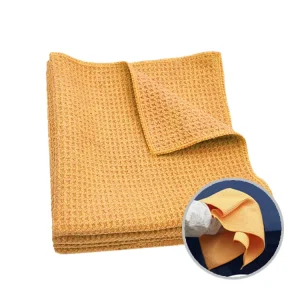 Honeycomb Cloth Waffle Type Eco Friendly Quick Dry Knitted Solid Color Polyester Kitchen Towel for Home Use