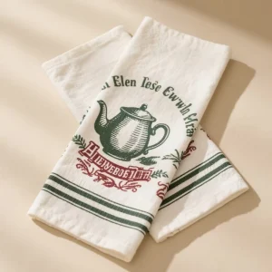 Hoshom Cotton Kitchen Towel Absorbent Dish Towel Durable Cleaning Cloth for Restaurant Home Cooking Baking Drying Use