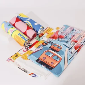 Hoshom Custom Printed 100% Cotton Kitchen Tea Towel Absorbent Quick Dry Dish Towel for Home Cleaning Cooking Baking