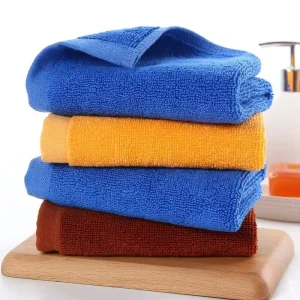 Hotel Pure Cotton Princess Anna Pattern Dark Color Small Square Soft Absorbent Lint Free Plain Weave Towel Kitchen