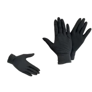 Household 100pcs Eco friendly Disposable Black Powder Free Nitrile Gloves Industrial Grade Light Soft and Durable for Home Use