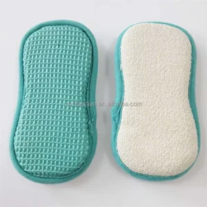 Household Absorbent Microfiber Sponge Scour Double-Sided Durable Quick Drying Kitchen Cleaning Sponges Pad