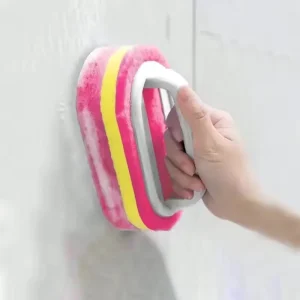 Household Cleaning Brush With Handle Dish Soap Bathroom Kitchen Tub Thick Scrubbing Sponge Wipe Durable Tools Accessories Home