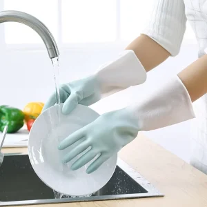 Household Cleaning Gloves Rubber Dishwashing Gloves Waterproof and Durable Laundry Cleaning Tools