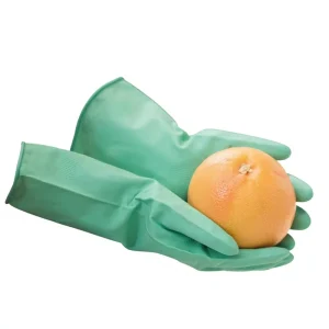 Household Cleaning Green Thick Latex Gloves 60-80g Dish Washing Rubber Gloves Custom