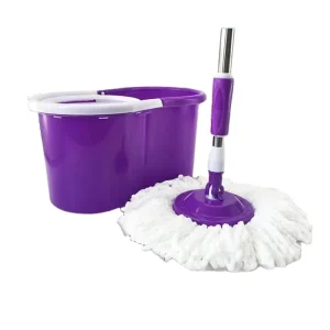 Household Cleaning Magic Mop 360 Set Stainless Steel Microfiber Rotating Head Self Wringer Telescopic Handle Easily Reusable