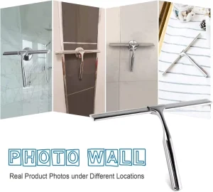 Household Cleaning Tools & Accessories Stainless Steel Squeegee S Hook Rubber Handle Window Floor Cleaning Shower Usage
