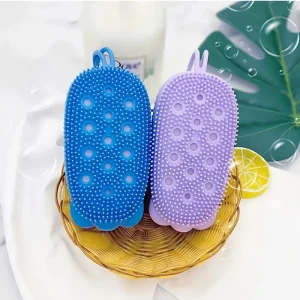 Household Cleaning Tools and Accessories Scrub Silicone Bath Scrub Rub Plaster Double sided Massage Bath Brush
