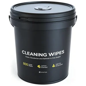 Household Cleaning Wipes Disposable Lemon Scented Wet Tissue All Purpose Cleansing Large Size Wipes Bucket
