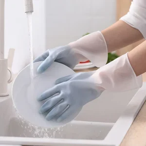 Household Dishwashing Cleaning Rubber Gloves Kitchen Water Resistant Household Gloves
