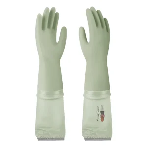 Household Dishwashing Gloves Long Sleeve Thickened Waterproof Cleaning Gloves Non Slip Kitchen Wash Dishes Housekeeping Gloves