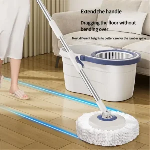 Household Efficient Cleaning 360 Microfiber Rotating Spin Mop and Bucket Set