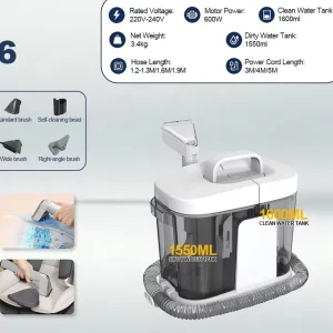 Household Electric 18000PA Suction Power 600W Bagless Multifunction Spot Cleaner Wet Dry Vacuum Carpet Cleaner