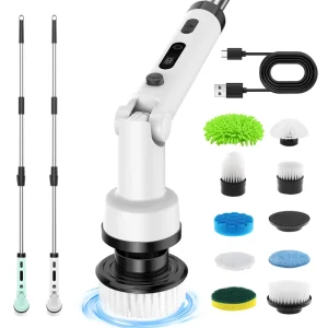 Household Electric Cleaner Device Kit Multifunctional Wireless Rechargeable Electric Kitchen Cleaning Brush Tool