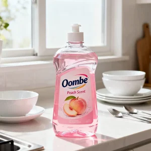 Household Fruit and Vegetable Detergent Eco Friendly All in One Peach Scent Kitchen Dinnerware Dishwashing Liquid