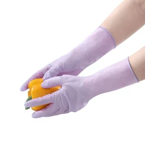 Household Gloves Nitrile Lined Dish Washing Thin Durable Dishwasher Oil proof Non slip Multi purpose