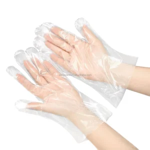 Household HDPE Clear Color Single Use Tear-Resistant Anti-Slip Waterproof Thick Disposable Gloves for Food Handling Kitchen Use
