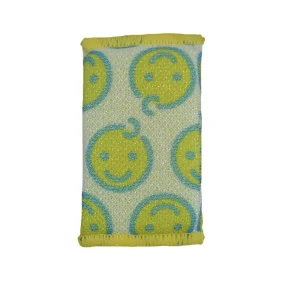 Household Kitchen Dishwashing Sponge Block Brush Pot Cloth Scouring Pad Creative Smiling Face Double Sided High Absorbent Sponge