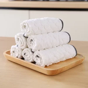 Household Kitchen Towels Absorbent Thick Double Layer Microfiber Wipe Table Kitchen Towel Cleaning Dish Wash Cloth