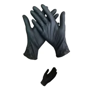 Household Kitchen Waterproof Disposable Gloves Eco-Friendly Black Nitrile Medium Thickness