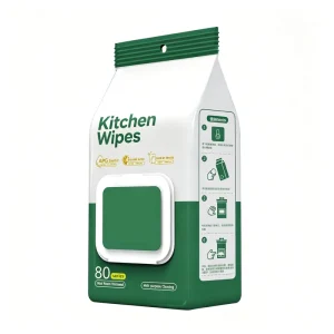Household Lemon Scent Kitchen Cleaning Wipes Hanging Heavy Duty Cleansing Wet Wipes for Kitchen Dishes