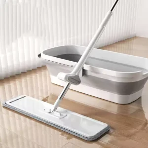Household Multi Size Telescopic Flat Mop Hands Free Wet Dry Microfiber Water Mop with Folding Bucket for Floor Cleaning Tools
