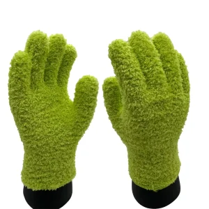 Household Plant Dusting Gloves Coral Velvet Half Velvet to Keep Warm Garden Cleaning Gloves