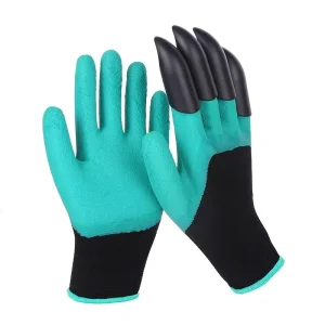 Household Safety Gloves with Green Claws Breathable Touchscreen Latex Coated Durable for Men and Women Garden Work