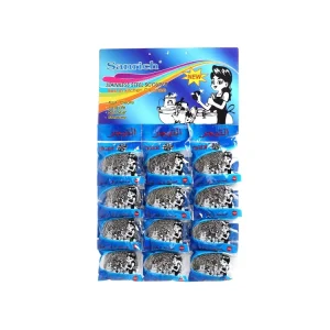 Household Steel Wool Metal Sponge Iron Pot Brush Dish Stainless Steel Wire Cleaning Ball Scourer Kitchen Scrubber
