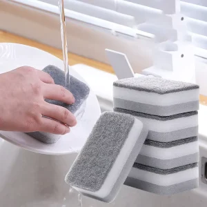 Household Thickened Double Sided Cleaning Sponge Brush Kitchen Accessories Decontamination Dishwashing Brush Pot Cleaning Tools