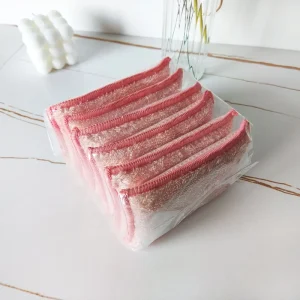 Household Thickened Double-Sided Steel Wire Cotton Scouring Pad Kitchen Cloth Dishwashing Sponge Wiping