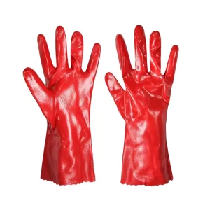 Household Thickened Solid Color Red Wear Resistance Cleaning Waterproof Safety Anti-Slip Protective Rubber Gloves