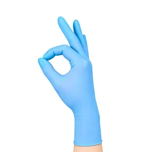 Household Titanfine NG935SL Blue Disposable Nitrile Gloves Textured Powder Free 4 Mil 24CM Touchscreen Flexible