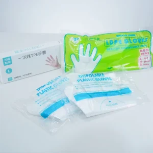 Household Waterproof Disposable PE Gloves Transparent & Colored Durable Eco Friendly Custom Colors Kitchen Use