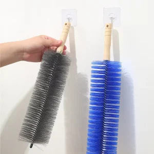 Household Waterproof Handheld Flexible Wood Handle Cleaning Brush for Fan Dust Removal Sewer Screen Window Blinds Sofa Dusting