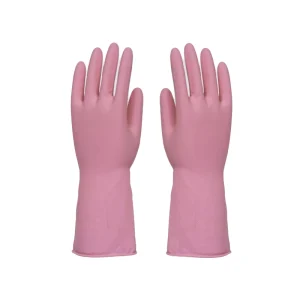 Household custom logo latex glove bicolor waterproof latex kitchen glove cleaning food grade rubber gloves