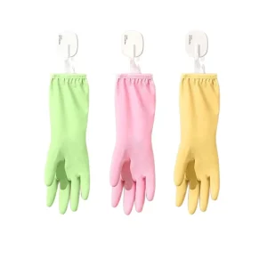 Housework Dishwashing Gloves Women Thickened Durable Kitchen Cleaning Warm Waterproof Household Laundry PVC Smooth Gloves