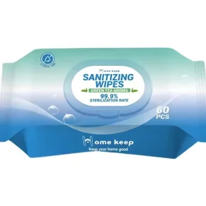 In Stock 60 Pcs Green Tea Scented Sanitary Wet Wipes Baby Anti Bacterial FDA Certified Wipes
