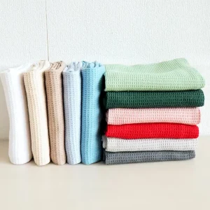 In Stock Cotton 45*65CM Custom logo Waffle Kitchen Hand Towels Dish Cloth Highly Absorbent Cleaning Drying Dishes Tea Towel