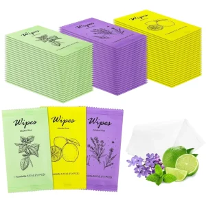 Individual Hand Wipes Wet Wipes Travel Size Individually Wrapped Cleansing Wipes