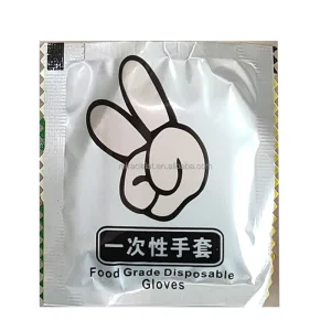 Individually Wrapped Disposable Gloves Transparent Food Grade HDPE Medium Folding Gloves 0.8g pc Household Restaurant