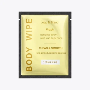 Individually Wrapped Sweat and Odor Remove Cleansing Body Wash Wipes Natural Deodorant Wipes