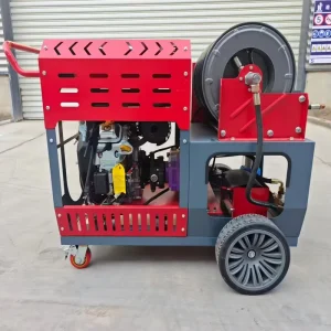 Industrial 27hp Gasoline Type Drain Cleaning Machine 200Bar 60L/min Sewer Jetter Machine for 30-60mm Pipe Unblocking