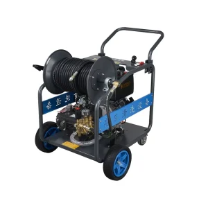 Industrial 50L 150 Bar High Pressure Pipe Cleaner Diesel Water Jetter Drain Machine Sewer Cleaning Equipment With Gun Parts