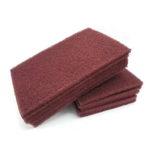 Industrial 7447 Aluminum Oxide Medium Abrasive 3 D Fiber network Sanding Cleaning Scouring Non woven Rectangle Hand Pad