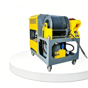 Industrial Gasoline Pipe Sewer Drain Cleaner for Within 700mm Drainage Pipeline with Automatic Hydraulic Hose Reel Jetter