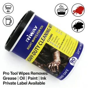 Industrial Heavy Duty Mechanics Tool Cleaning Wipes Degreasing Scrubbing Wipes for Oil Glue Paint Multi Purpose Surface