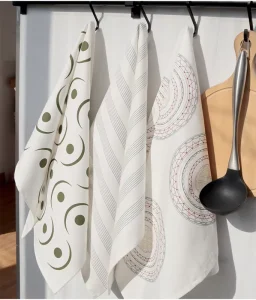 KEFEI Factory Direct 100% Cotton Disposable Washable Dish Towel Custom Print Design Antimicrobial Eco-Friendly Kitchen Towel