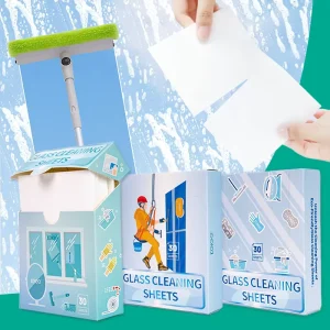 KELEE Glass Cleaning Sheets Customized Smudge-removing Multi-surface Glass Cleaner Detergent Sheet Window Mirror Cleaner Sheets