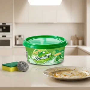 Kitchen Cleaner Round Plastic Universal Paste Concentrated Detergent Dishwashing Cleaner Paste Ultimate Steel Cleaning Paste